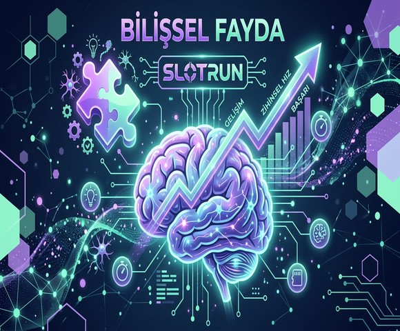 Slotrun bilişsel fayda grafiği ve beyin antrenmanı illüstrasyonu