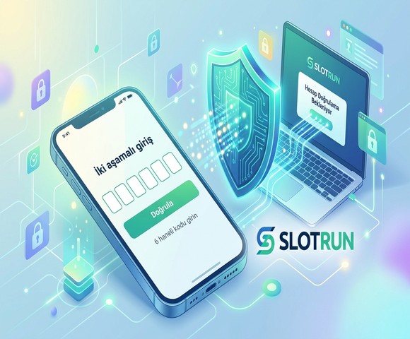 Slotrun iki faktörlü doğrulama adımları görseli