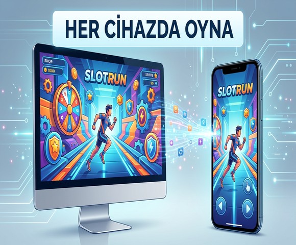 Slotrun cross-play masaüstü mobil cihaz görseli